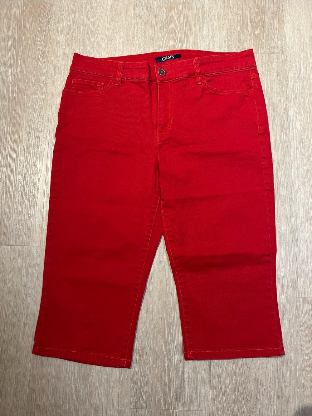 Chaps Red Cropped Jeans - Women's Size 12 Capri Style